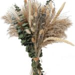 Dried Flowers Bouquet, 17" Dried Pampas Grass Decor Inc Lavender Eucalyptus DIY Floral Arrangements for Home Office Decoration,Wedding centerpieces