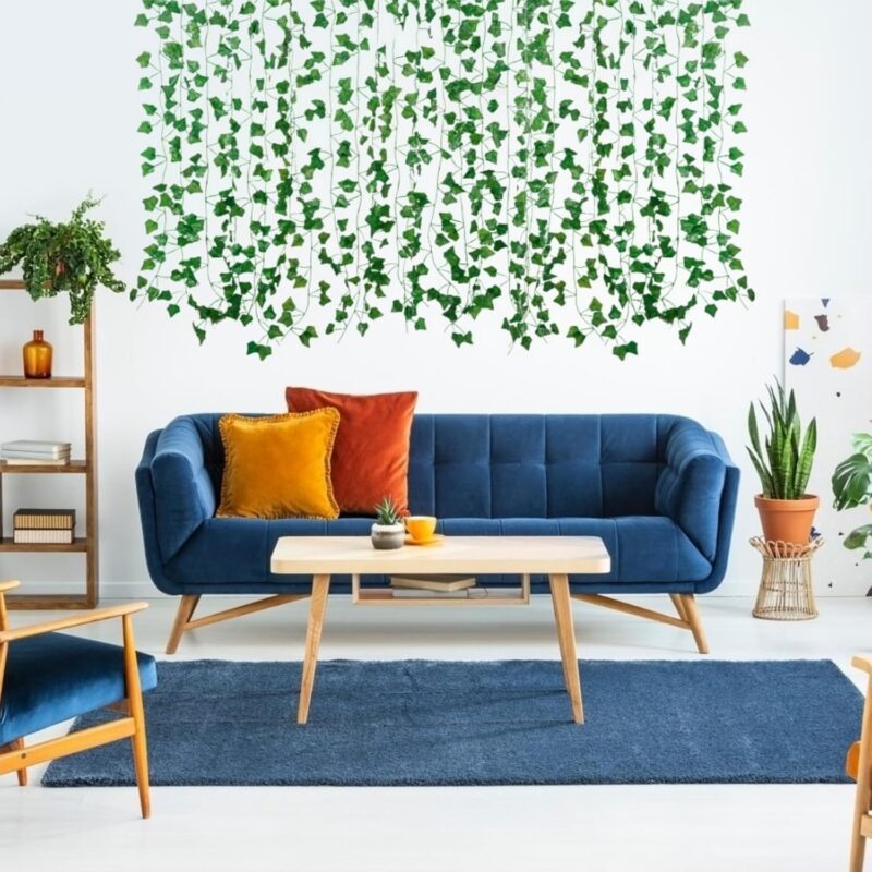 Fake Vines for Room Decor(12 Pack 84 Feet) Aesthetic Artificial Plant Ivy Leaves Hanging Greenery Garlands for Home Bedroom Wall Wedding Christmas Party Office Patio Outdoor Garden Décor - Image 4