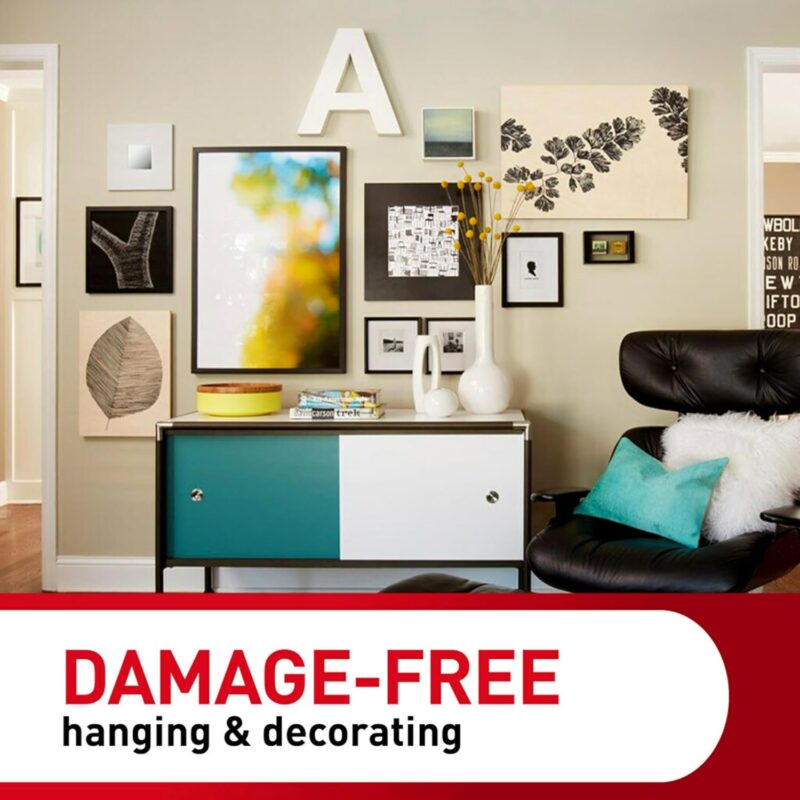 Command 15 lb Large Picture Hanging Strips 14 Pairs (28 Command Strips), Damage Free Picture Hangers, No Tools Wall Hangers for Home Decor, White Adhesive - Image 4