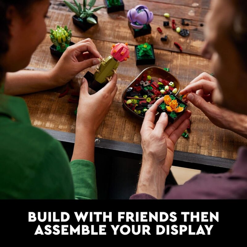LEGO Botanicals Succulents - Artificial Indoor Plant Building Set for Home, Kitchen, Desk Decor Adults Ages 18+ - Gift for Mother's Day - 10309 - Image 5