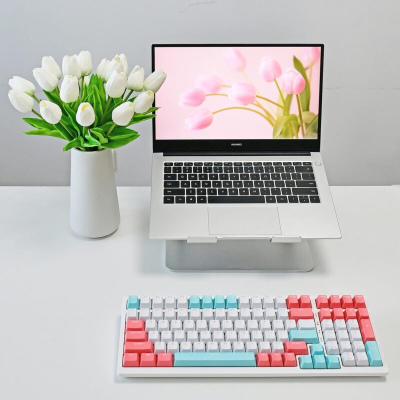 Mandy's 20pcs White Artificial Tulip Silk Fake Flowers 13.5" for Spring Mother's Day Easter Gifts in Bulk Home Kitchen Wedding Decorations - Image 8