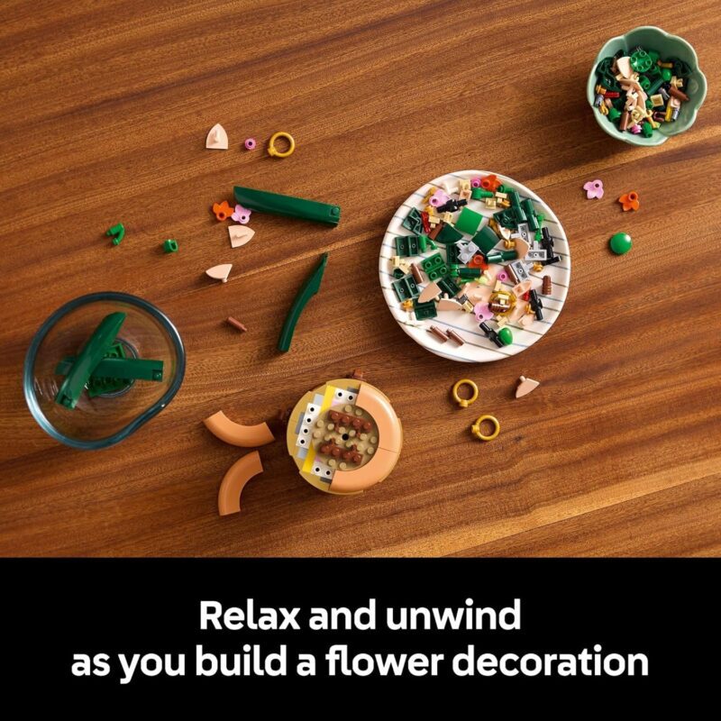 LEGO Botanicals Mini Orchid Building Set - Artificial, Fake Orchid for Home Decor, Adults Ages 18+ - Easter Basket Gift - Indoor Plant Decorations for Table, Desk, Office - 10343 - Image 3