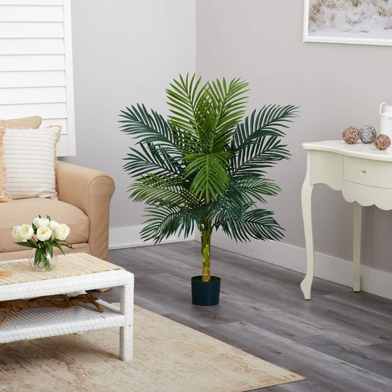 Nearly Natural 4ft. Golden Cane Palm Artificial Tree - Image 3