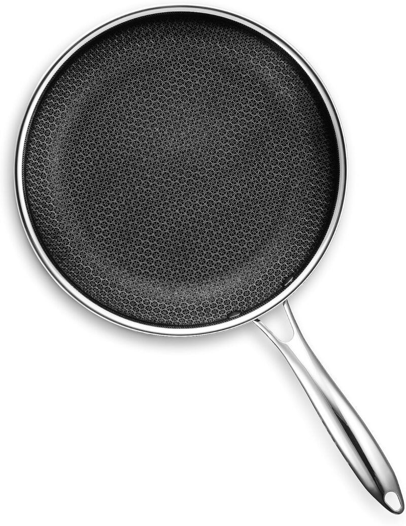 HexClad Hybrid Nonstick 10-Inch Frying Pan, Stay-Cool Handle, Dishwasher-Friendly, Oven-Safe Up to 900°F, Induction-Ready, Compatible with All Cooktops - Image 2