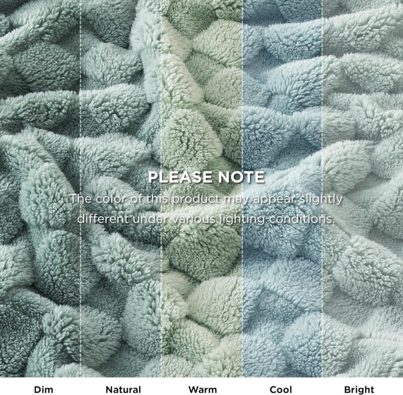 Bedsure Sage Green Fleece Blanket for Couch - Checkered Throw Blanket for Women, Cute Soft Cozy Throw for Girls, 50x60 Inches - Image 8