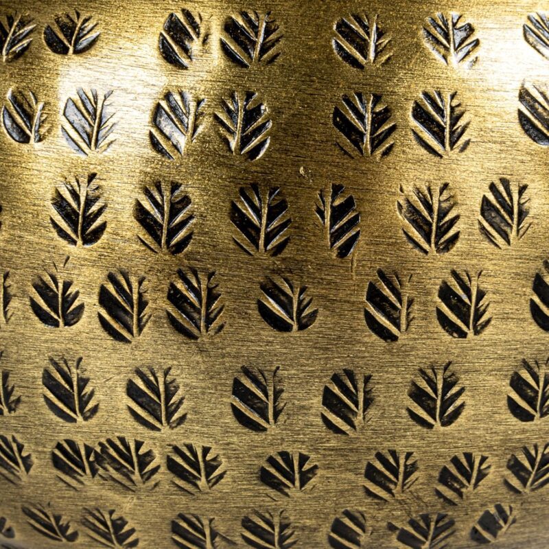 Creative Co-Op, Brass Round Hammered Metal Container with Bird Finial, Finish - Image 4